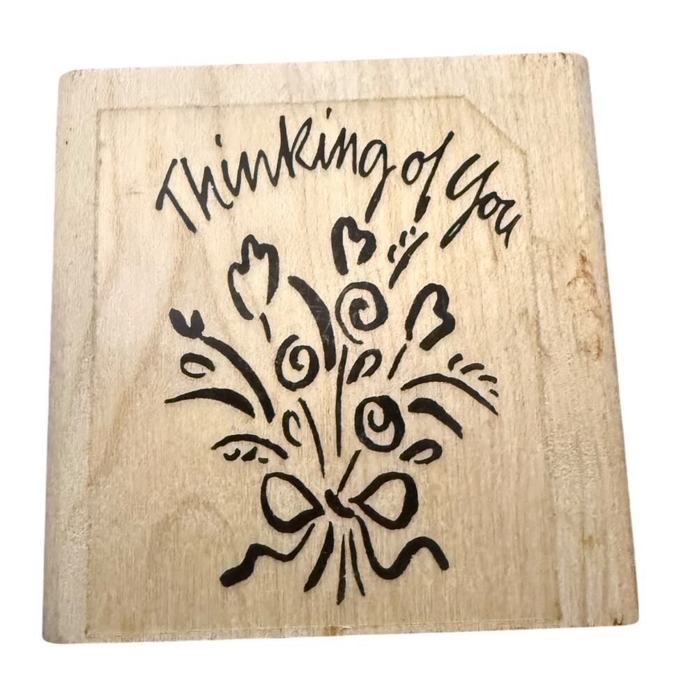 Thinking Of You Bouquet Of Flowers Unbranded Crafting Rubber Stamp